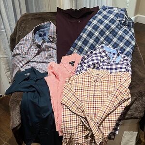 Lot of 7 miscellaneous medium men’s dress shirts